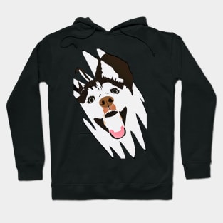 Excited Husky Dog Hoodie